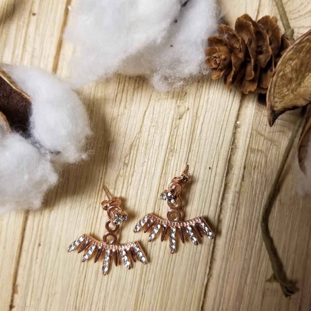Beautiful Earrings in ROSE GOLD - Picture 11 of 11